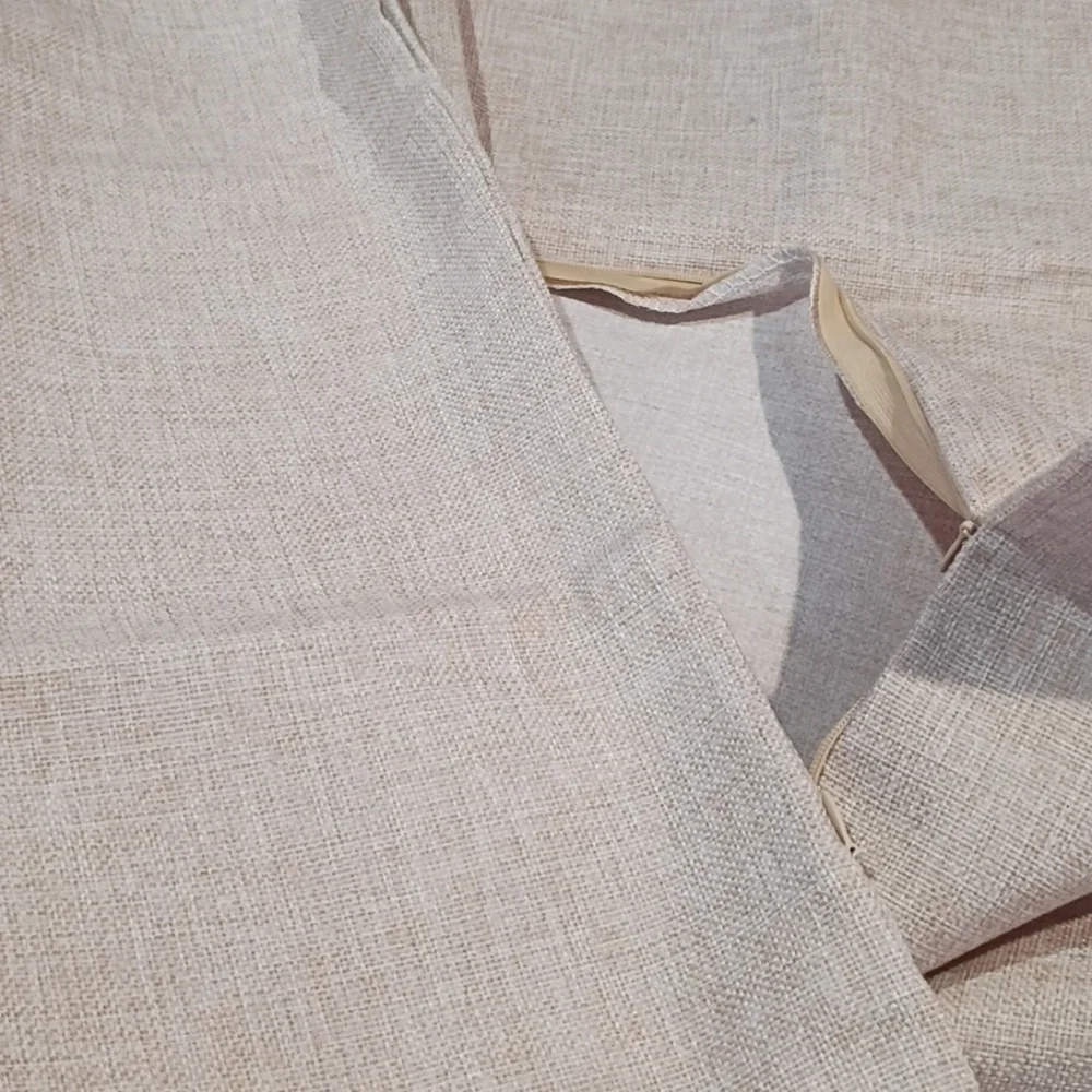Set of‎ 2 Burlap Decorative Pillow Covers 26x26, Beige Linen